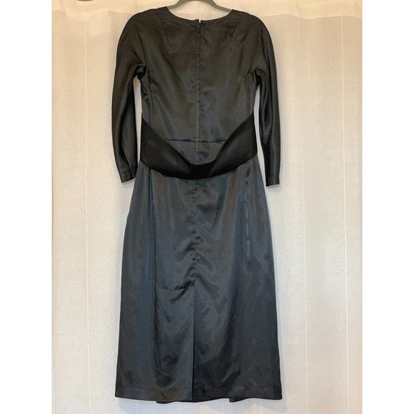 Comme des Garçons Black Satin Sash Dress - Picture 2 of 2